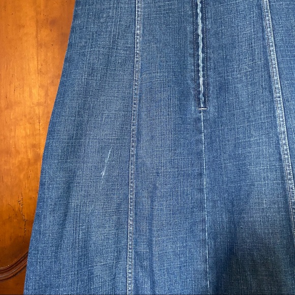 Vintage 90s Polo Jeans Co. Ralph Lauren Denim Pinafore Midi Dress with Back Zip - Picture 8 of 8